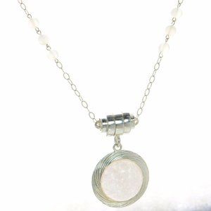 Joseph Esposito Solid 925 Sterling Silver Quartzite Magnetic Necklace